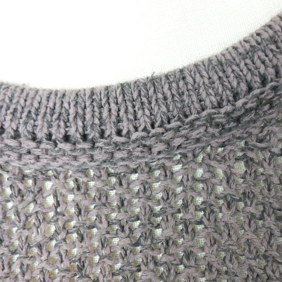 Free People Open Knit Purple Crewneck Balletcore Slouchy Sweater Small - Picture 10 of 11